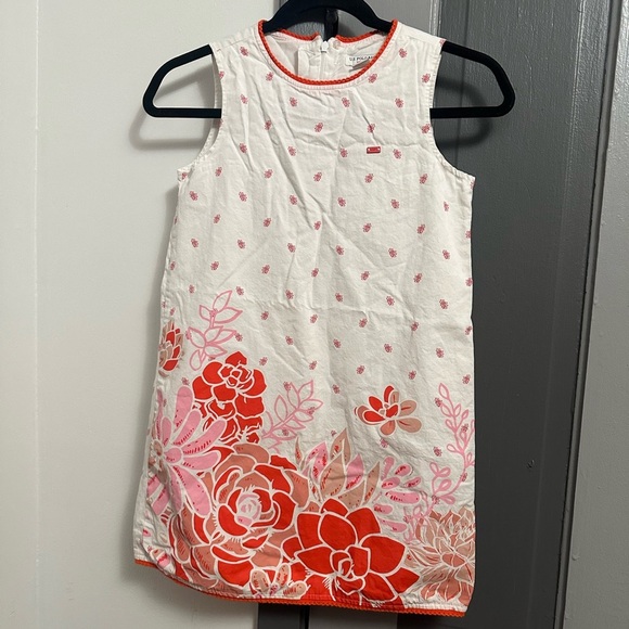 White and Pink Floral Sleeveless Dress - Picture 4 of 10